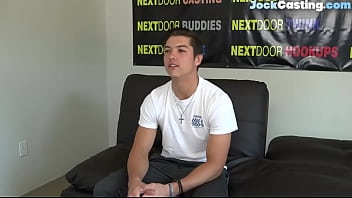 Casted Straight Jock Wanking Dick On The Couch free video