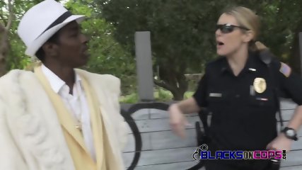 Pimp Gets His Dick Ridden By Perverted Milf Cops At Their Spot free video