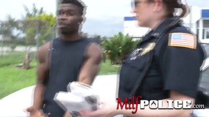 Huge Titted Cops Give A Nice Blow Job To A Black Dude free video