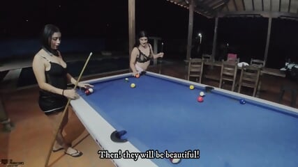 Horny Lesbian Latina Girlfriends Enjoy Lesbian Sex On Pool Table Xlx free video